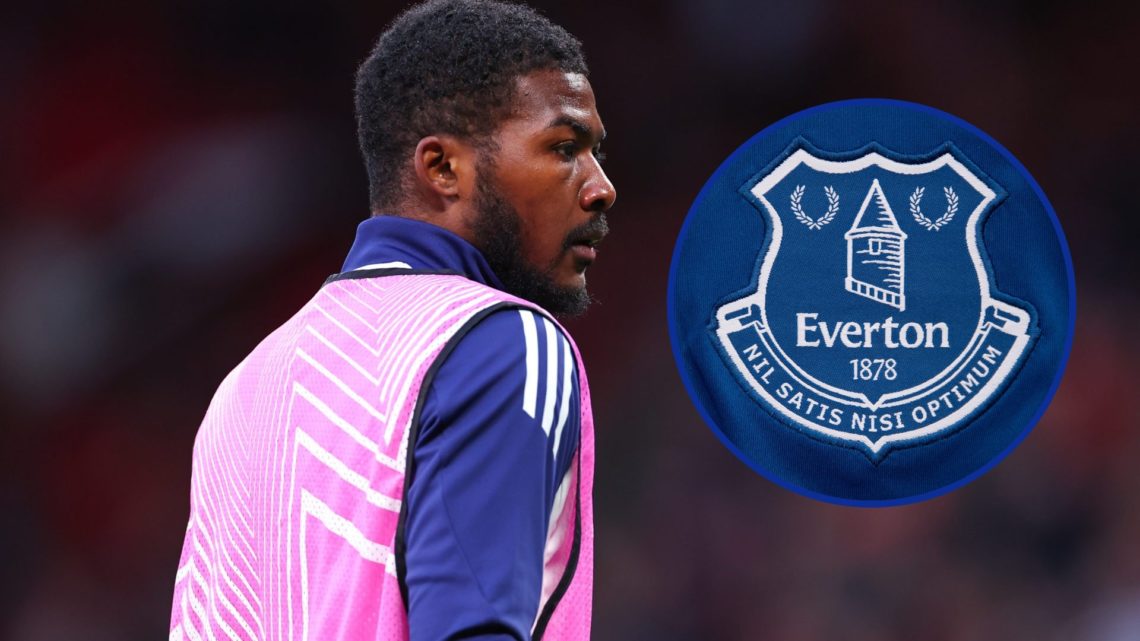 Ainsley Maitland-Niles warms up ahead of Lyon's Europa League game against Manchester United.