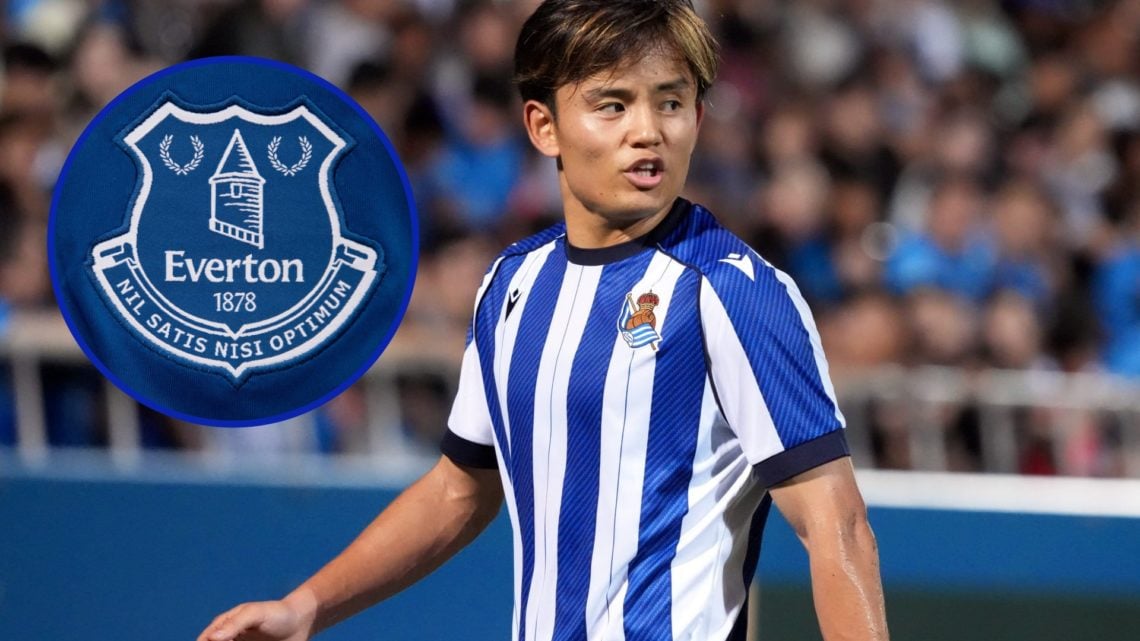 Takefusa Kubo plays during a pre-season game between Yokohama FC and Real Sociedad in Japan.