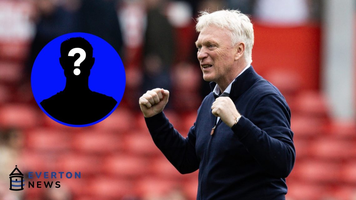 David Moyes celebrates with the Everton fans at the City Ground after beating Nottingham Forest.
