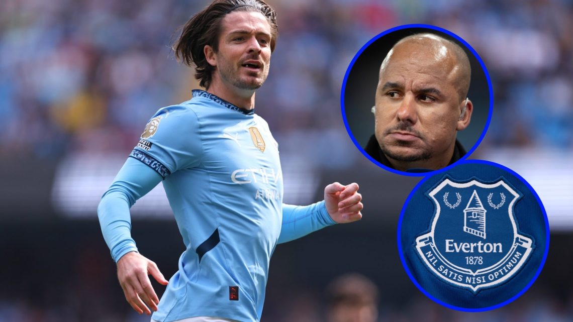 Jack Grealish plays for Manchester City in the Premier League against Crystal Palace. Gabriel Agbonlahor works as a pundit for TNT Sports during a ...