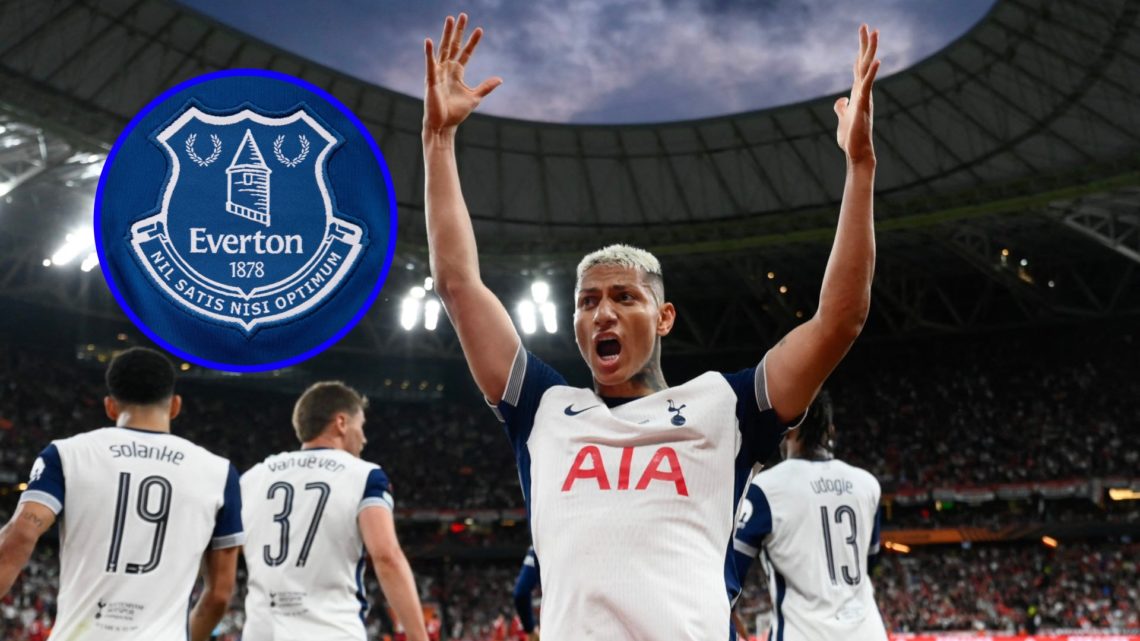 Richarlison celebrates Tottenham Hotspur's Europa League win over Manchester United.