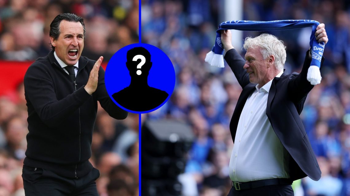 Unai Emery claps his Aston Villa side on as they lose to Manchester United. David Moyes holds an Everton scarf after beating Southampton.