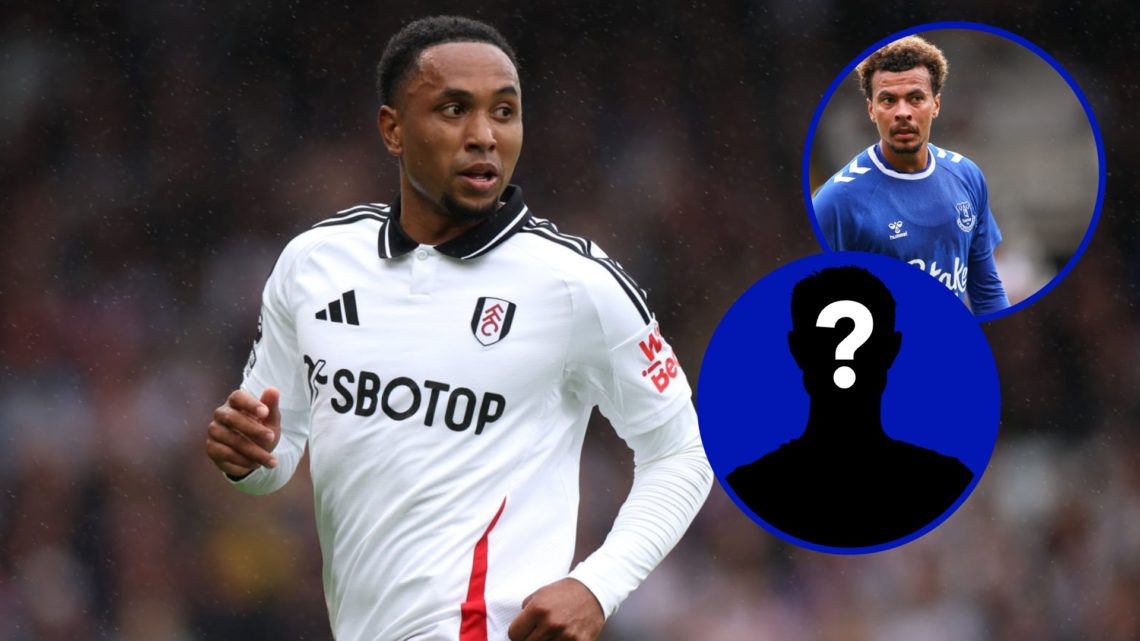 Kenny Tete in action for Fulham in 2025. Inset, Dele Alli playing in a pre-season friendly for Everton.