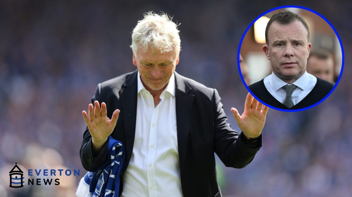 David Moyes acknowledges the Everton fans following their victory over Southampton. Angus Kinnear walks on as Leeds United CEO.