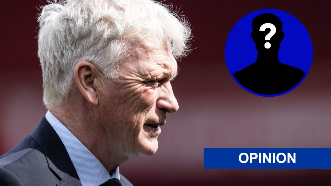 Everton manager David Moyes looking on. Inset, EN mystery player icon.