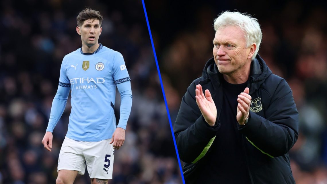 David Moyes claps the Everton fans after their draw against West Ham. John Stones plays for Manchester City against Aston Villa.
