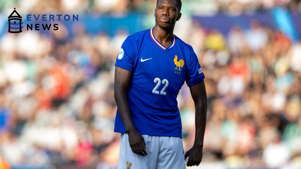 Thierno Barry plays for France U21s in the Euros against Poland.