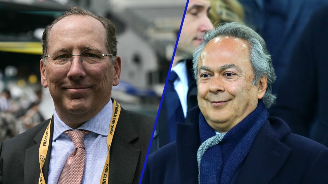 John Textor attends FIFA Club World Cup game between Botafogo and Palmeiras. Farhad Moshiri looks on as the Everton owner in the Merseyside Derby.