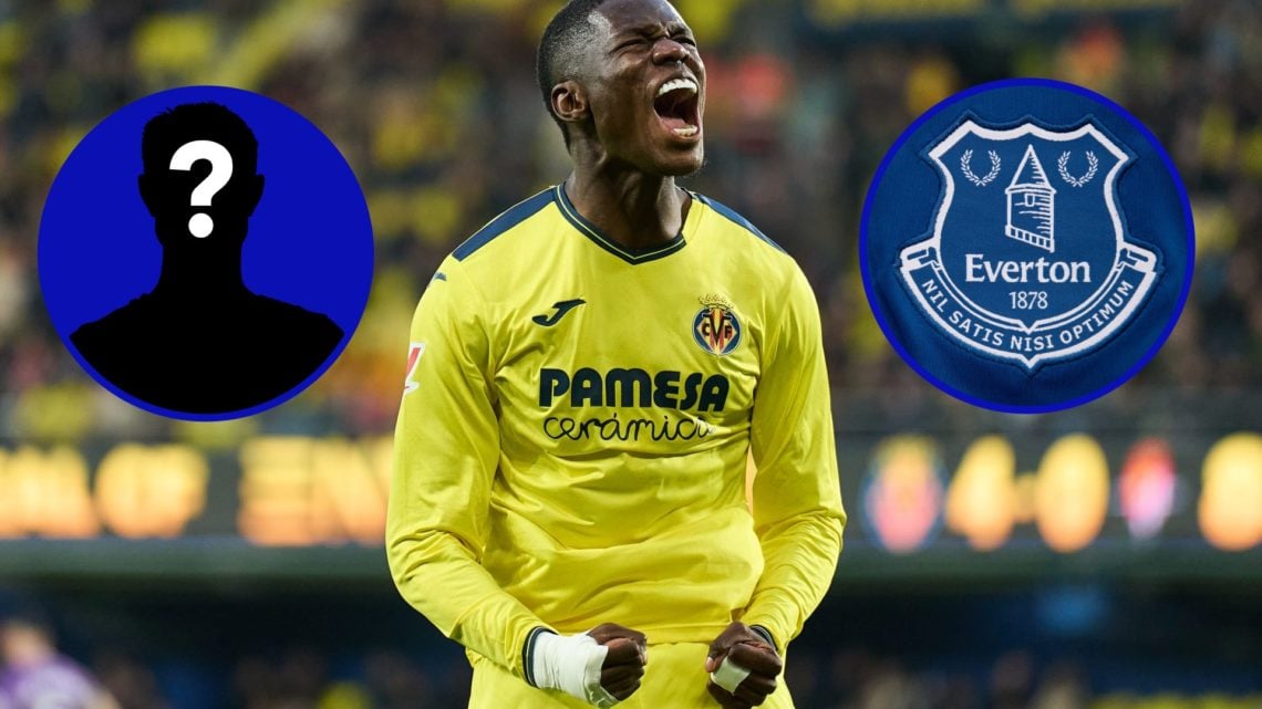 Thierno Barry celebrates scoring for Villarreal in La Liga against Real Valladolid.