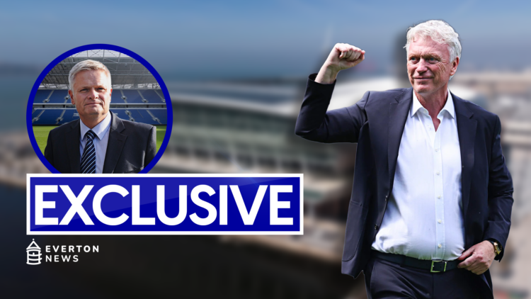 David Moyes celebrates Everton's victory over Southampton at Goodison Park. Aerial view of Everton FC's new stadium at Bramley Moore Dock. General ...