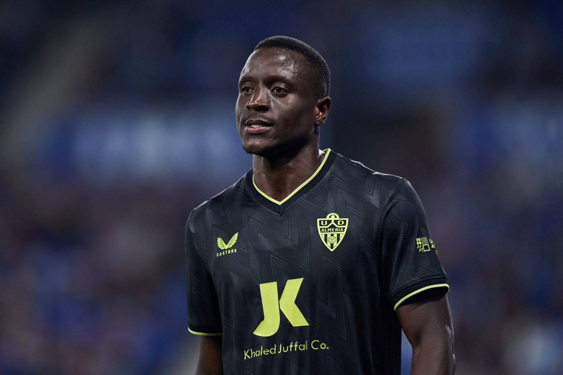 Almeria midfielder Dion Lopy.