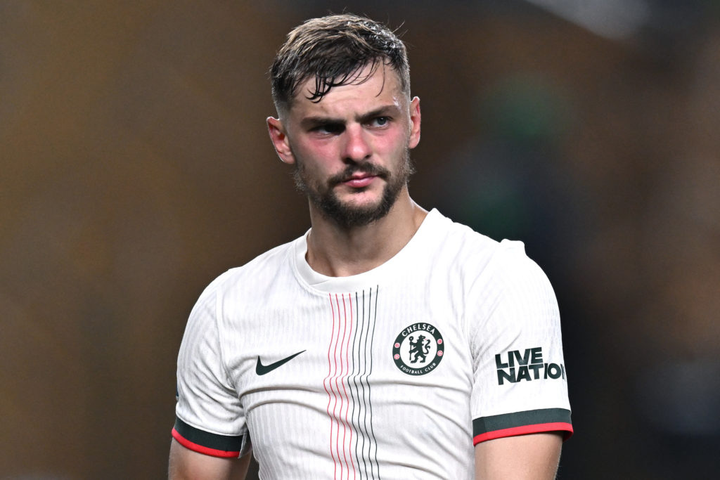 Kiernan Dewsbury-Hall looking on whilst playing for Chelsea.