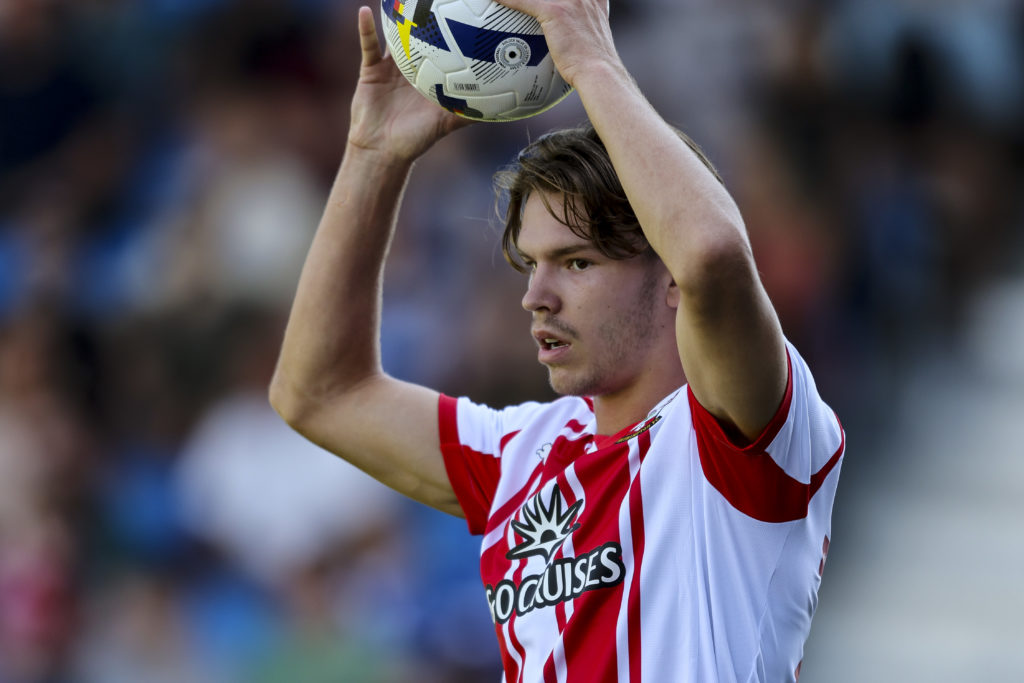 Tyler Dibling about to take throw-in during Southampton pre-season.