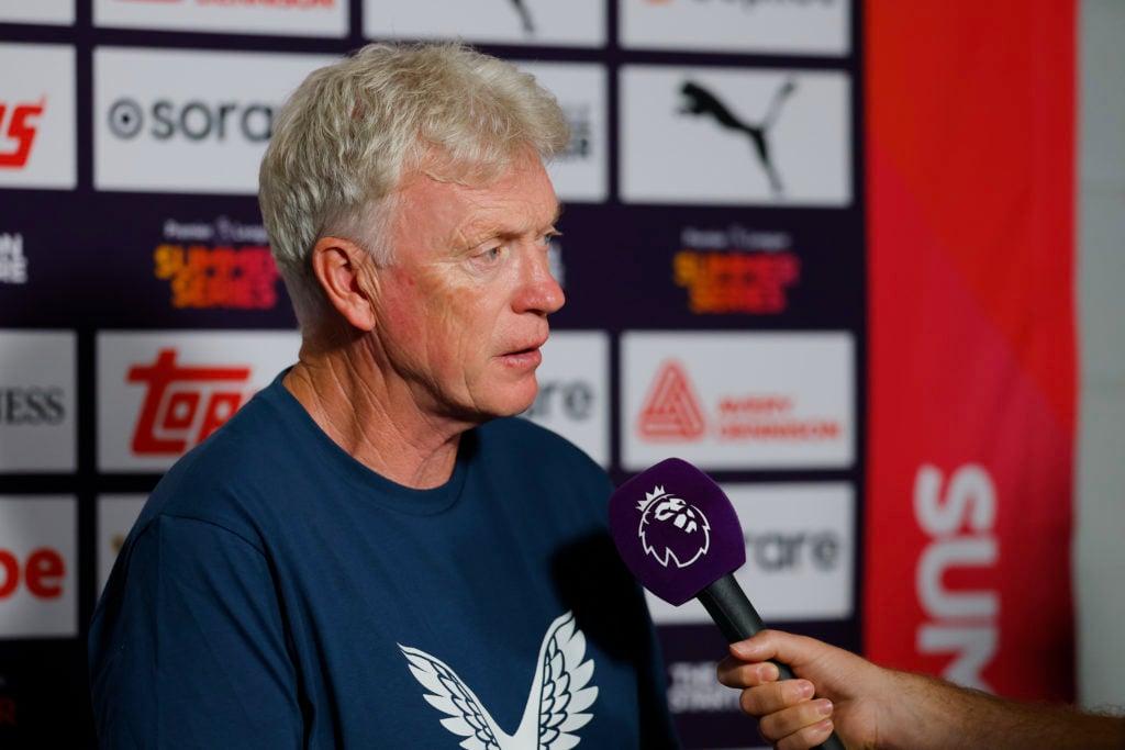 Everton manager David Moyes speaks to the media.