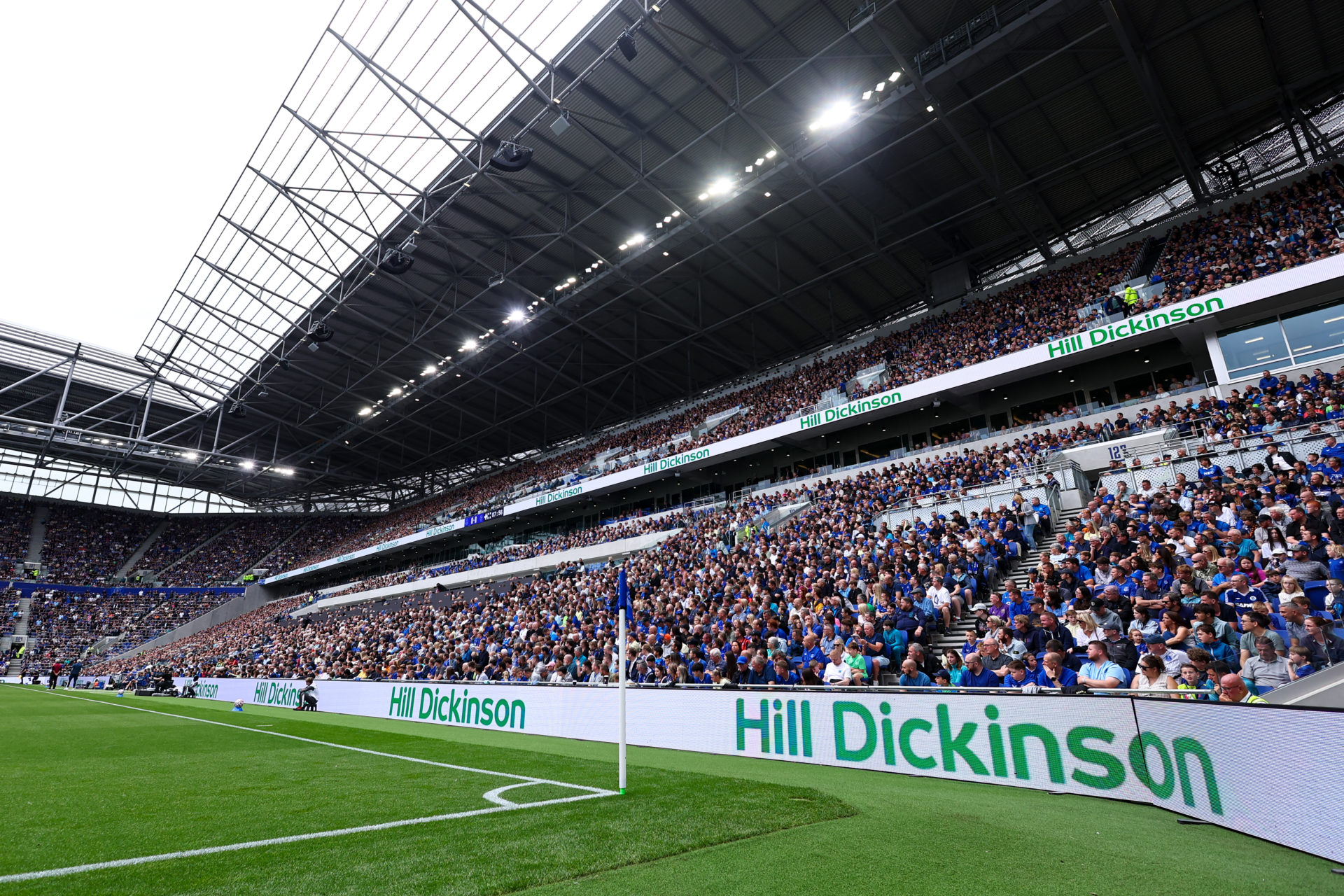 Everton fans in the Hill Dickinson Stadium.