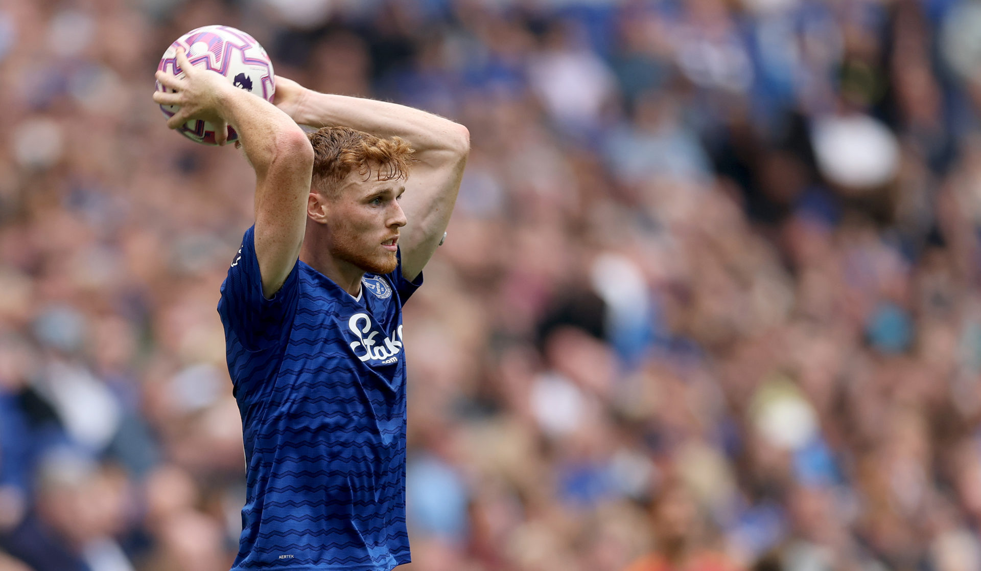 Everton defender Jake O'Brien.