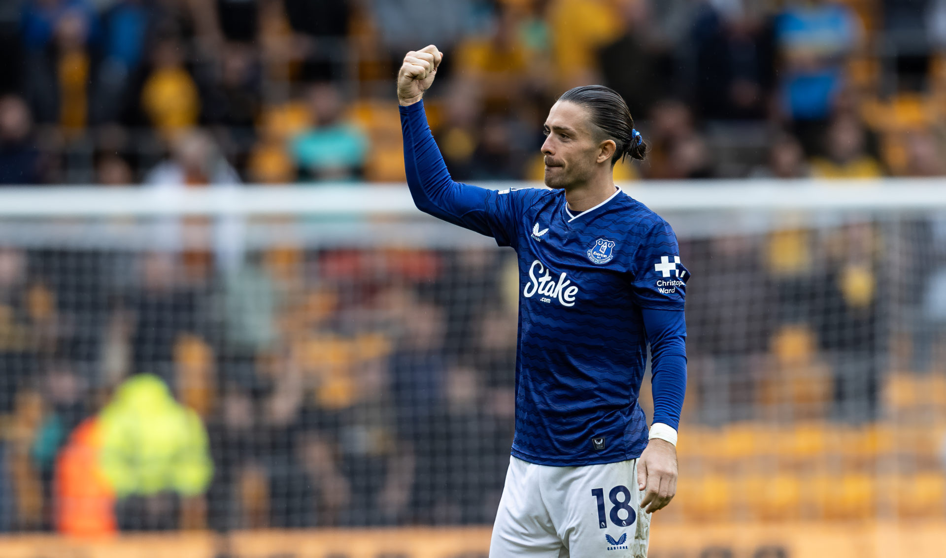 Jack Grealish responds to fan recognition after Everton win vs Wolves.