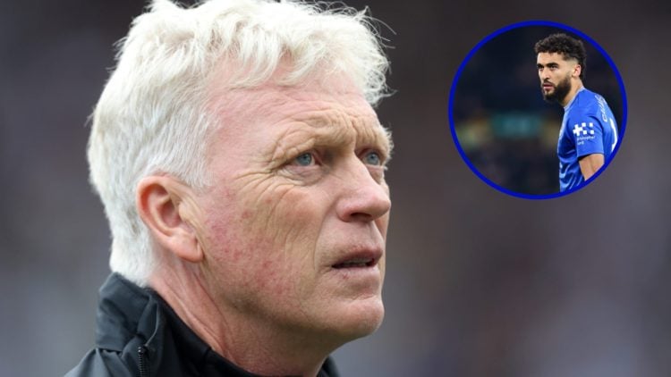 Everton manager David Moyes. Inset, former Everton striker Dominic Calvert-lewin.