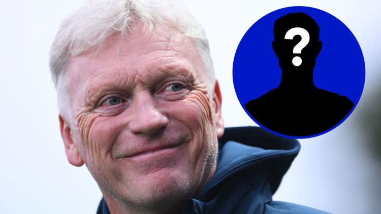 Everton manager David Moyes smiling during pre-season. Inset, EN mystery player icon.
