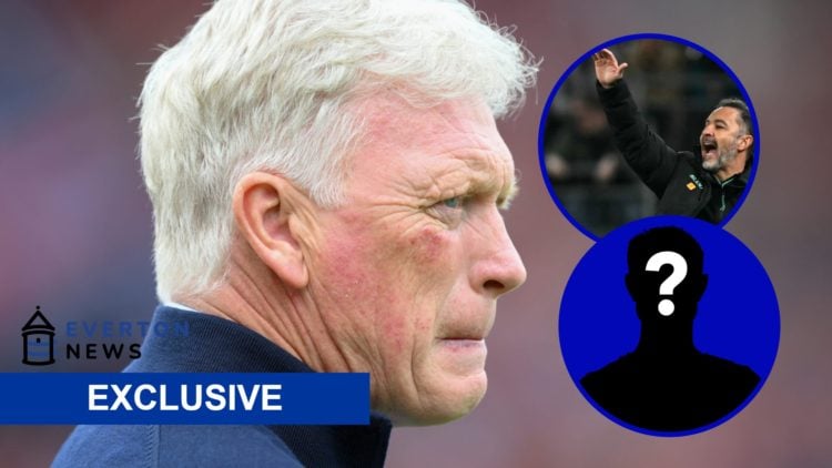 Everton manager David Moyes. Inset, Wolves boss Vitor Pereira giving orders. Inset, EN mystery player.