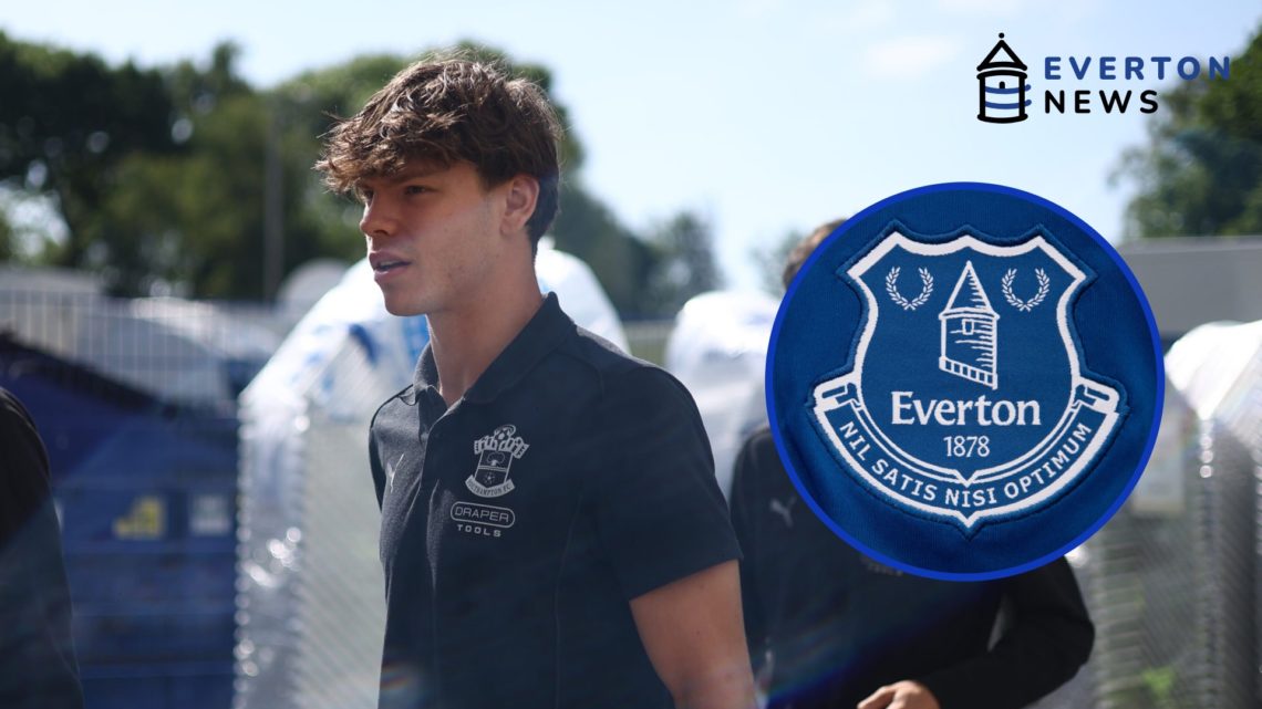 Tyler Dibling walks into the stadium ahead of Southampton's Premier League game against Liverpool.