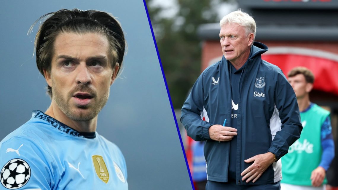 Jack Grealish plays for Manchester City in the Champions League vs Real Madrid. David Moyes walks out of the Wham Stadium tunnel for Accrington Sta...