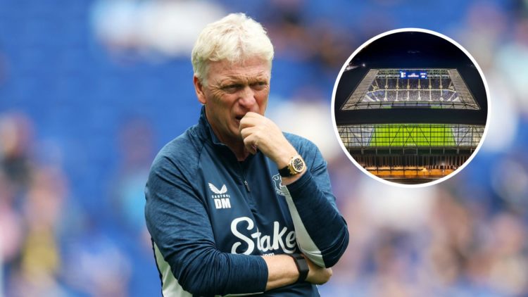 Everton manager David Moyes. Inset of the Hill Dickinson Stadium.