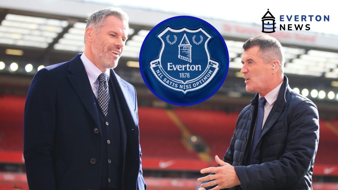 Jamie Carragher and Roy Keane work for Sky Sports during Liverpool vs Manchester City in the Premier League.