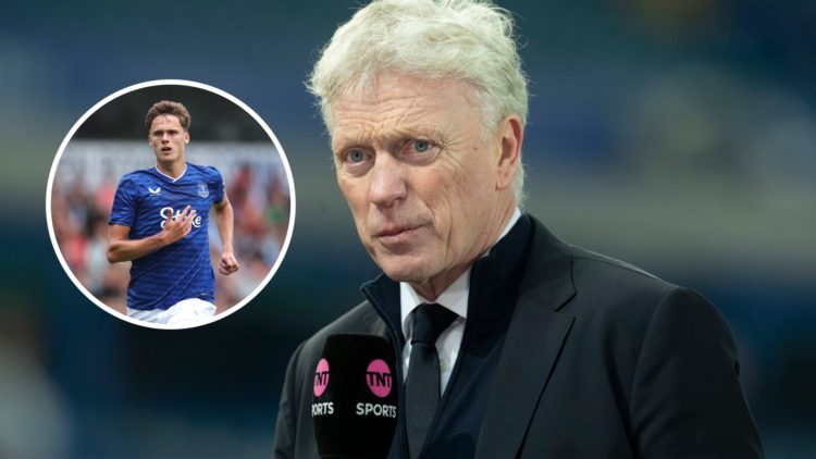 Everton manager David Moyes. Inset of Harrison Armstrong.