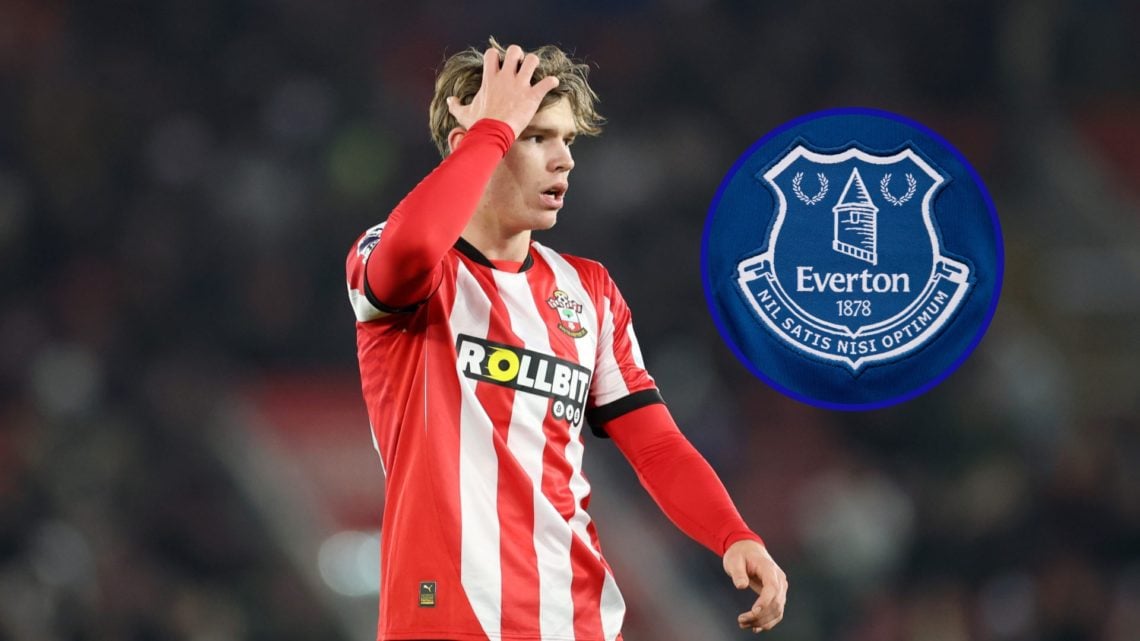 Tyler Dibling with his hands on his head during Southampton's Premier League game against West Ham.