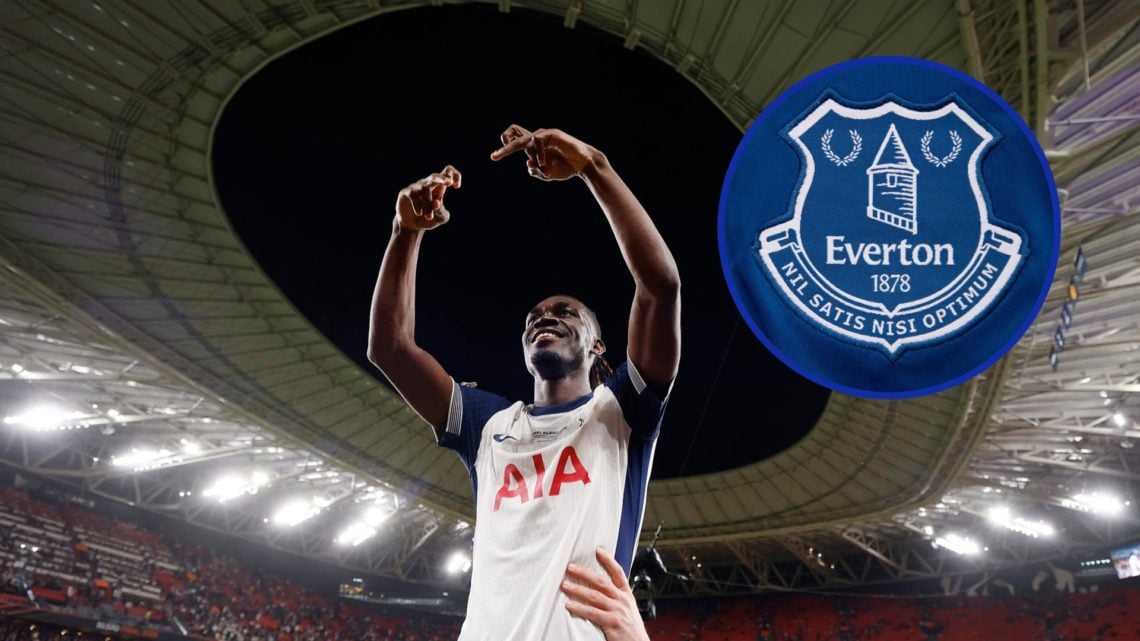 Yves Bissouma celebrates Tottenham Hotspur's Europa League triumph over Manchester United.