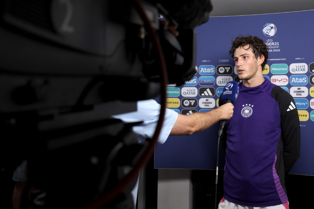 Merlin Rohl speaking after Germany beat England in EURO U21s.
