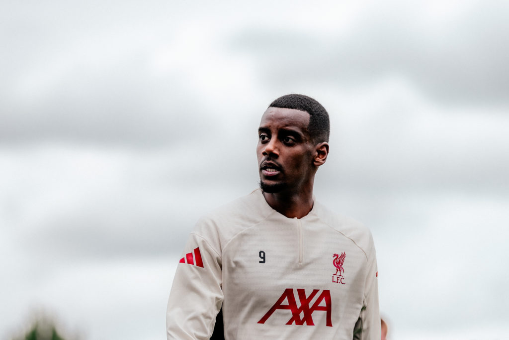 Alexander Isak in Liverpool Training Session.