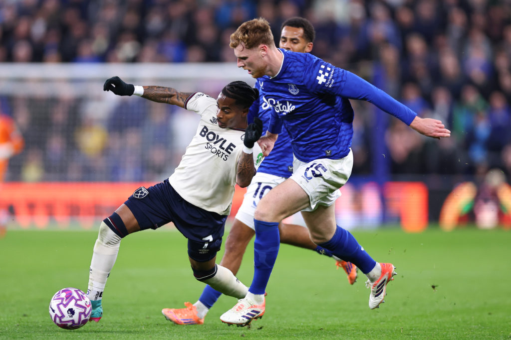 Everton defender Jake O'Brien.