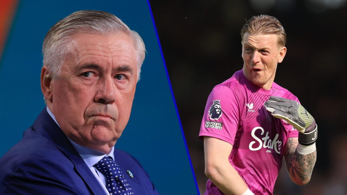 Carlo Ancelotti unveiled as Brazil's new head coach. Jordan Pickford reacts after saving a penalty in Everton vs Brighton & Hove Albion.