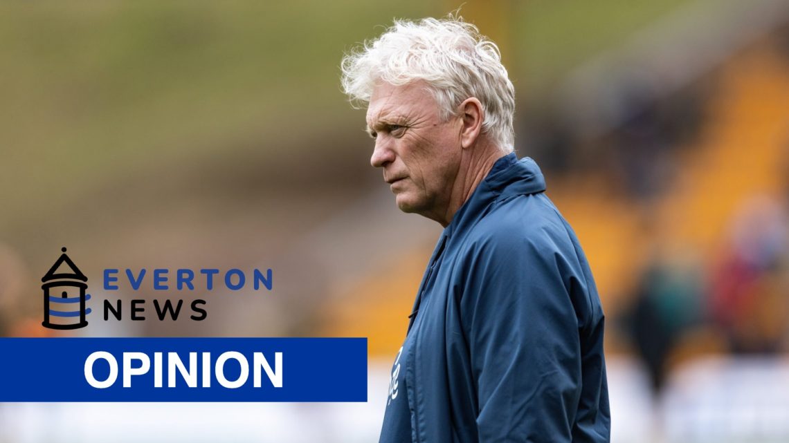 David Moyes reacts amid Everton's victory away to Wolves in the Premier League.