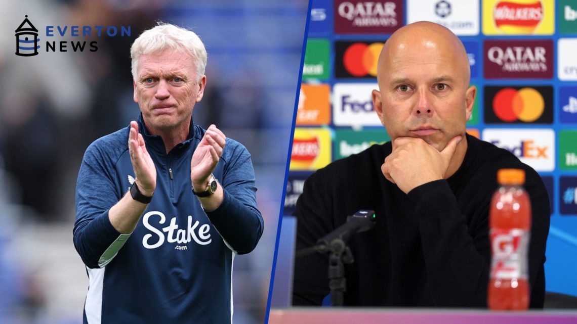 David Moyes claps the Everton fans after beating Wolves. Arne Slot faces the media following Liverpool vs Atletico Madrid.