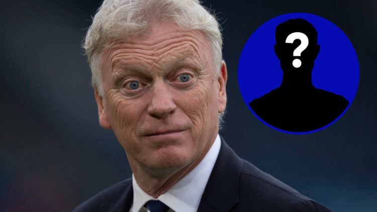 Everton manager David Moyes looking on. Inset, EN mystery player.