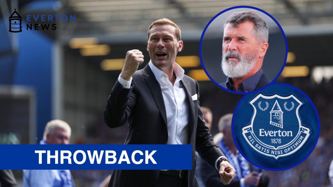Duncan Ferguson celebrates Goodison Park's Finale between Everton and Southampton. Roy Keane reacts during England vs Andorra in the World Cup Qual...