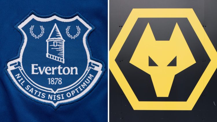 Everton and Wolves badges.