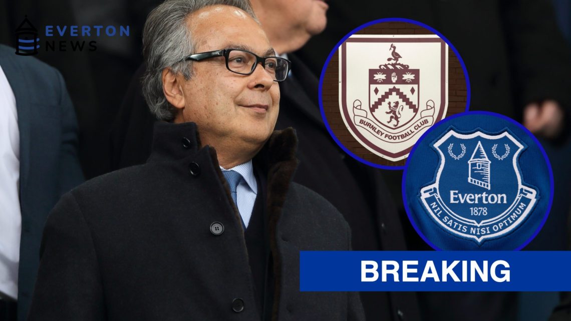 Farhad Moshiri attends Everton's Premier League clash against Arsenal.