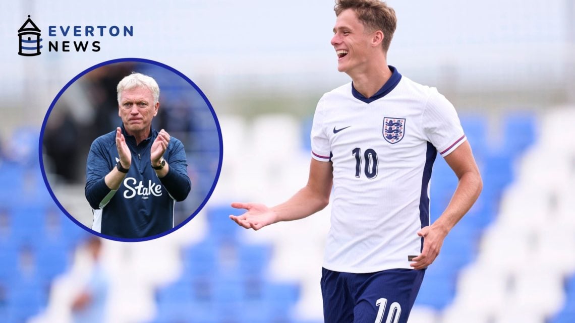 Harrison Armstrong plays for England U19s against the Netherlands. David Moyes claps the Everton fans following their draw against Aston Villa.