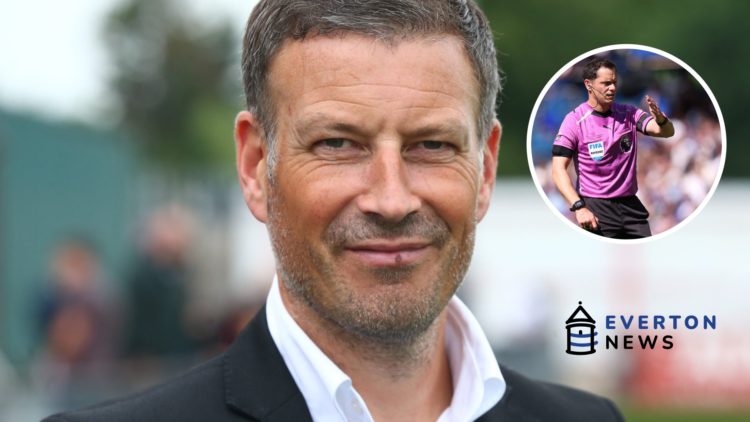 Mark Clattenburg. Inset of Darren England.