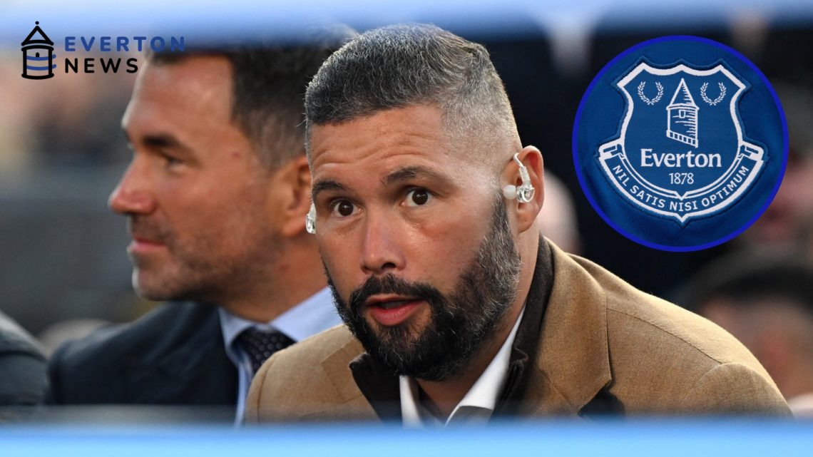 Tony Bellew sits ringside for the boxing match between Lewis Crocker and Paddy Donovan.
