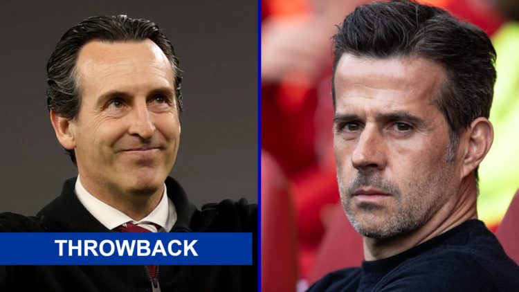 Split image of Aston Villa manager Unai Emery and Fulham boss Marco Silva.