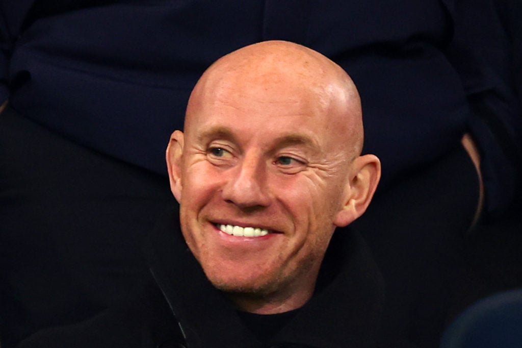 Salford City part-owner Nicky Butt looks on during the Emirates FA Cup Third Round match between Manchester City and Salford City