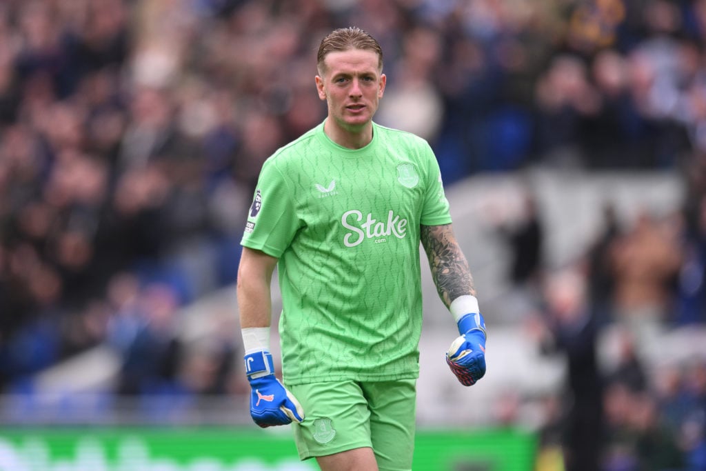 Jordan Pickford in action for Everton