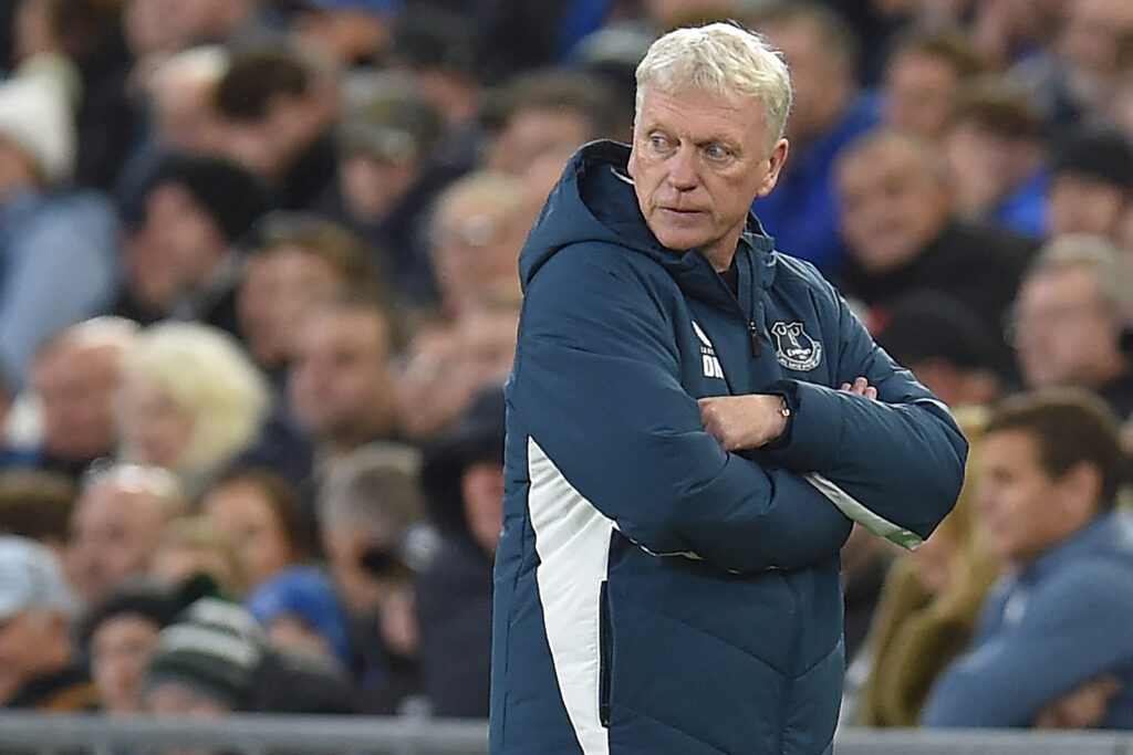 David Moyes, Everton manager, during Tottenham game