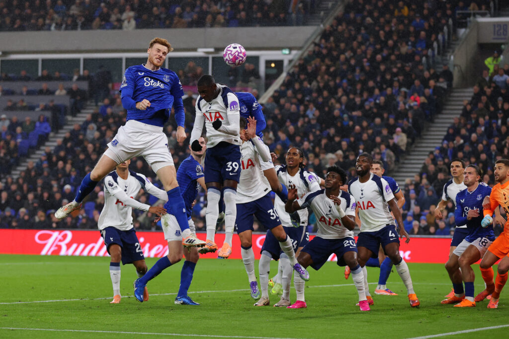 Everton defender Jake O'Brien.