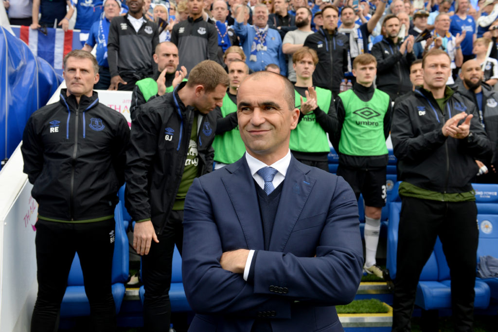 Everton's manager Roberto Martinez looks on ahead of the Barclays Premier League match between Leicester City and Everton